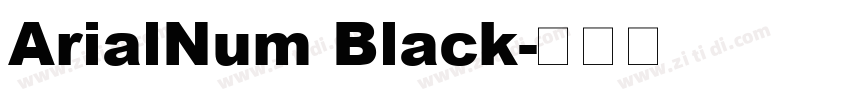 ArialNum Black字体转换